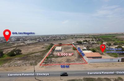 VENTA DE AMPLIO TERRENO DE 5000 M2 EN CARRETERA PIMENTEL